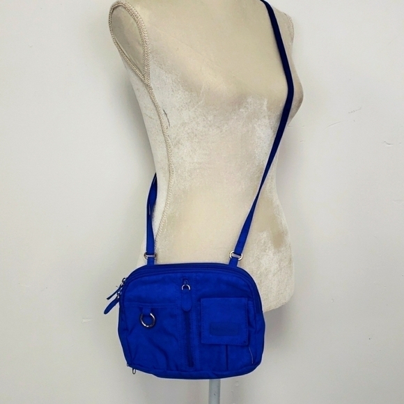 Multi Sac Royal Blue Crossbody Bag 7x9 VGUC - Picture 1 of 12